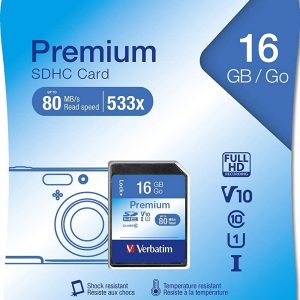 Verbatim 16GB 80MB/S SD Card SDHC Class 10