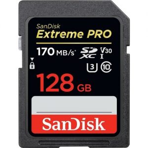 Sandisk Extreme Pro 128GB SDXC Card 128GB 170MB/s V30 UHS-I U3 Hafıza Kartı SDSDXXY-128G-GN4IN